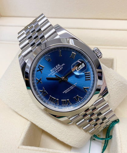 ROLEX REPLICA DATEJUST BLUE ROMAN