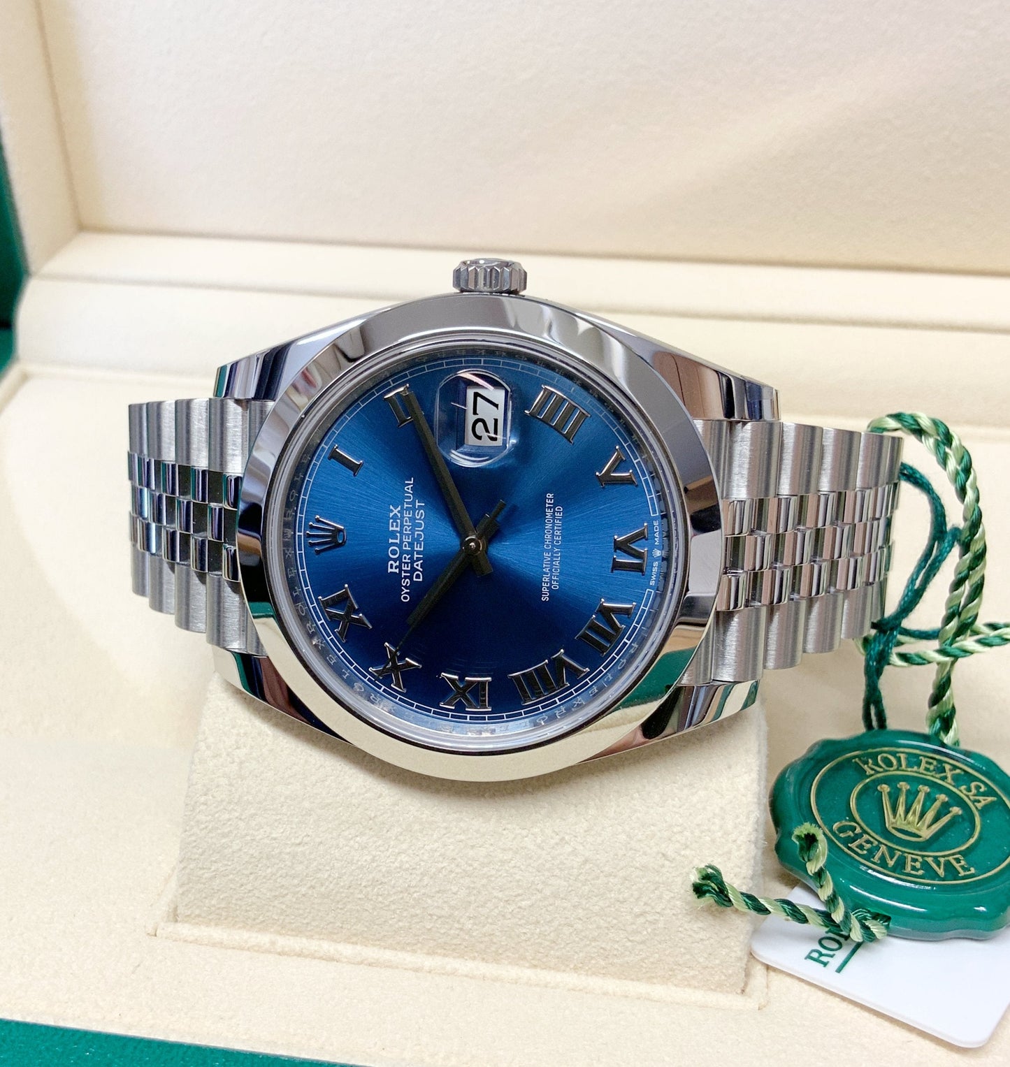 ROLEX REPLICA DATEJUST BLUE ROMAN