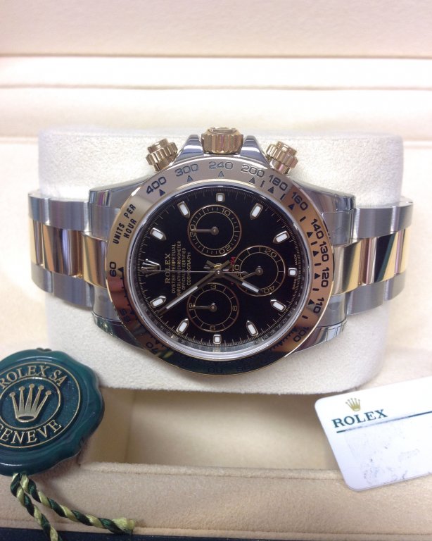 ROLEX DAYTONA BLACK DIAL ACCIAIO ORO