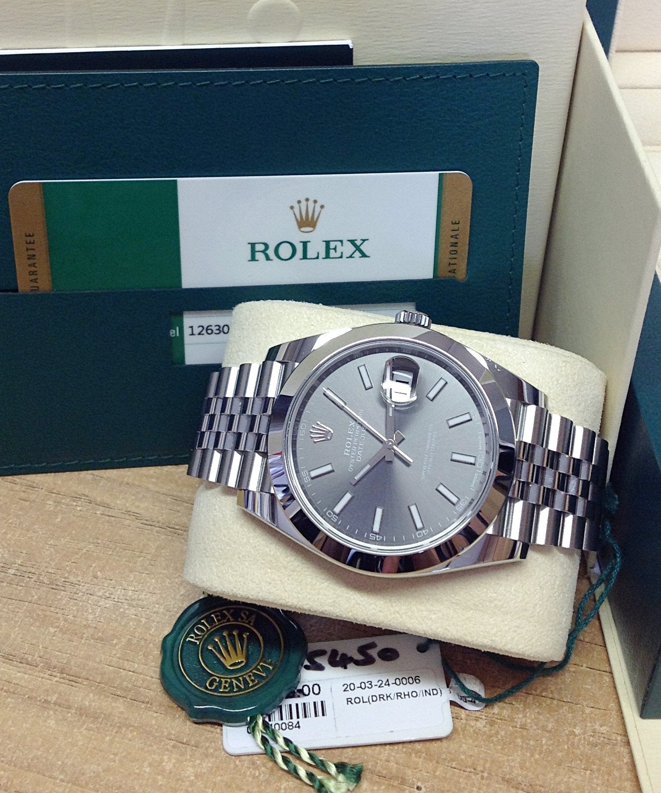 Rolex datejust Rhodium dial