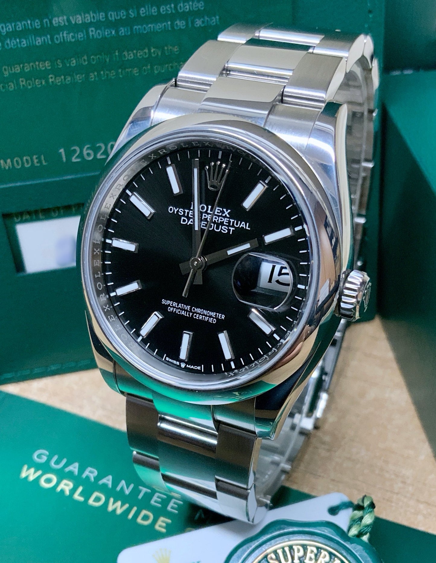 ROLEX DATEJUST BLACK DIAL OYSTER