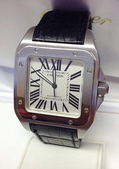 Cartier Santos stainless steel