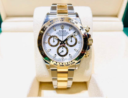 ROLEX DAYTONA ACCIAIO ORO FONDO BIANCO