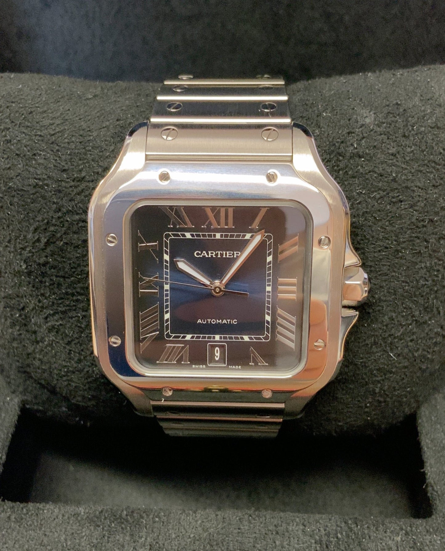 Cartier Santos blue dial